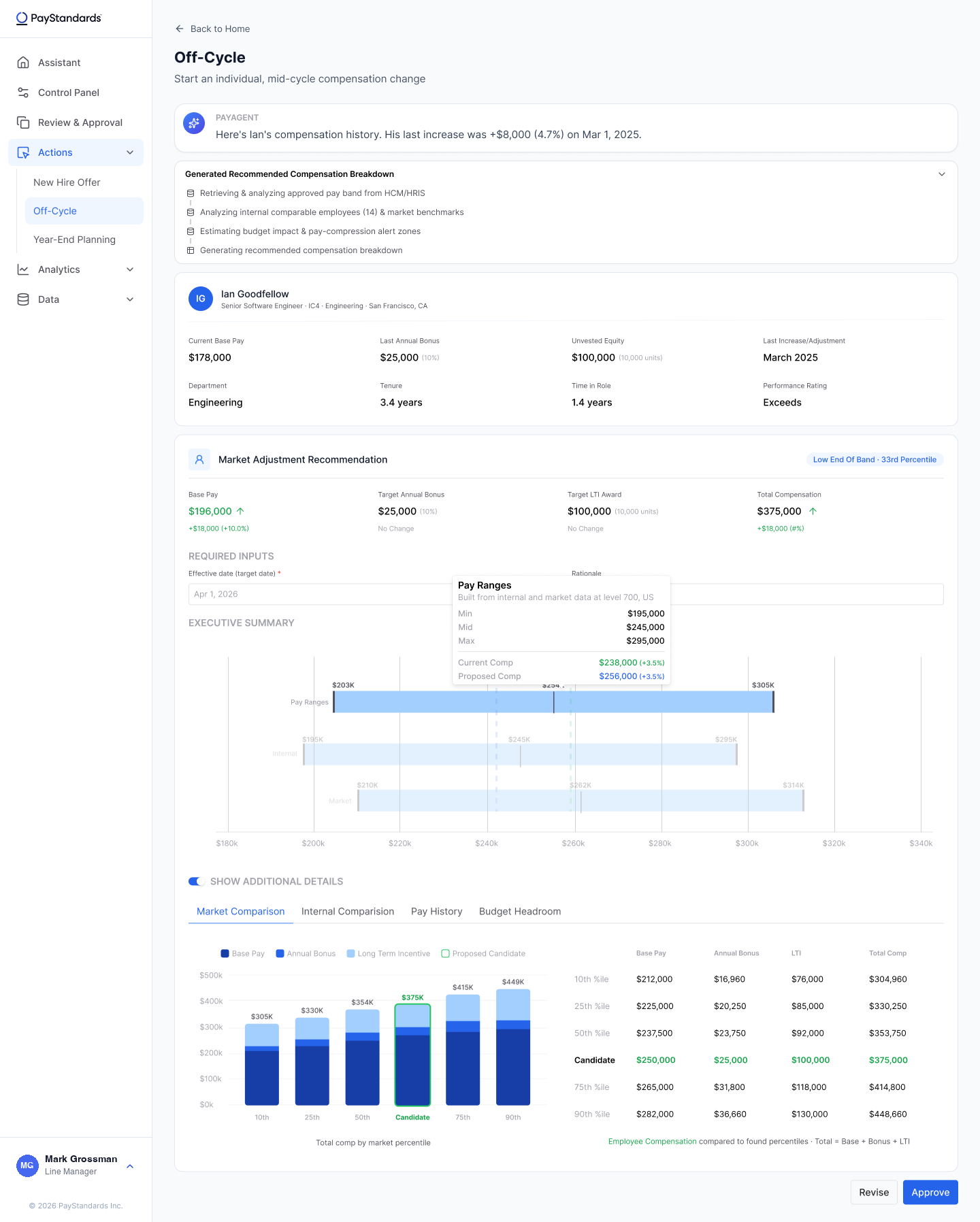 Off-Cycle Agent inside the PayStandards platform